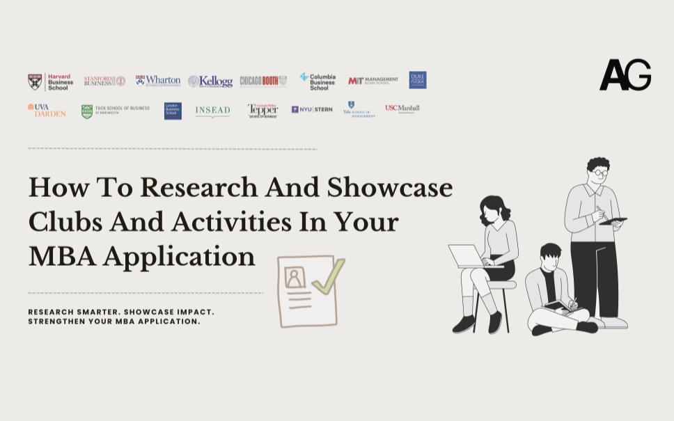 How to research and showcase clubs and activities in your MBA application