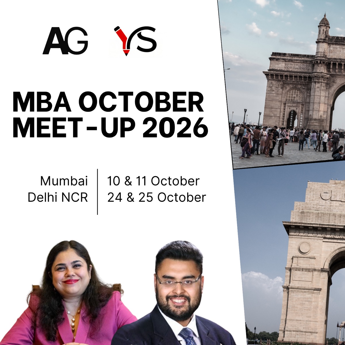 MBA India October Meet-Up 2026 - Mumbai, 10 and 11 October; Delhi NCR, 24 and 25 October