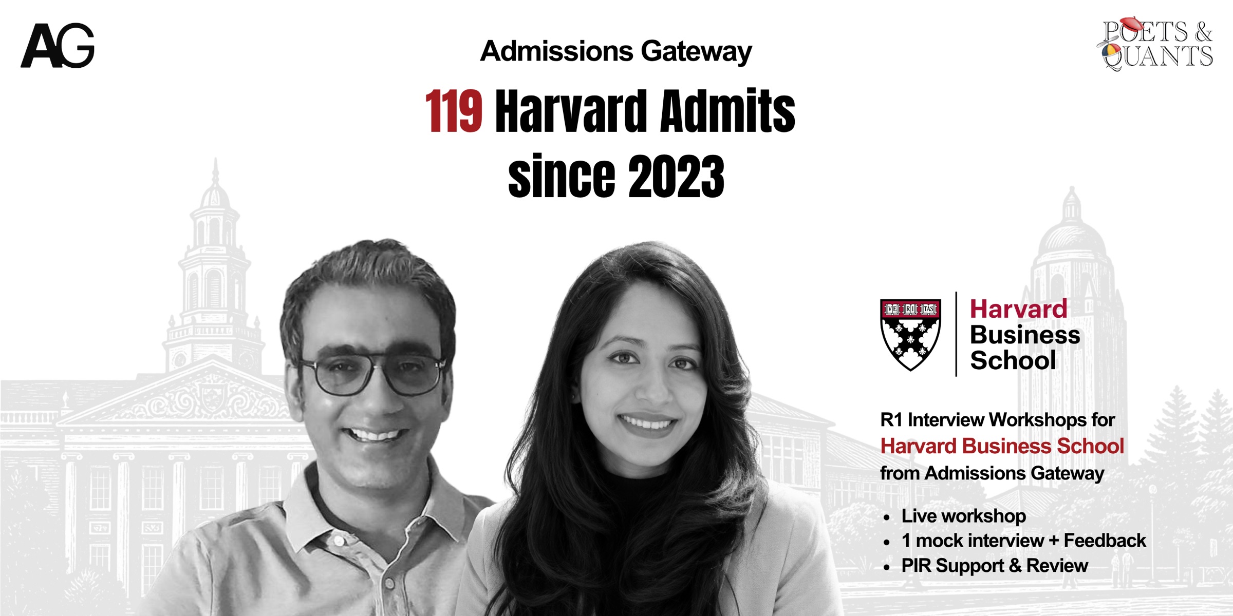 Round 1 interview workshops for Harvard Business School from Admissions Gateway