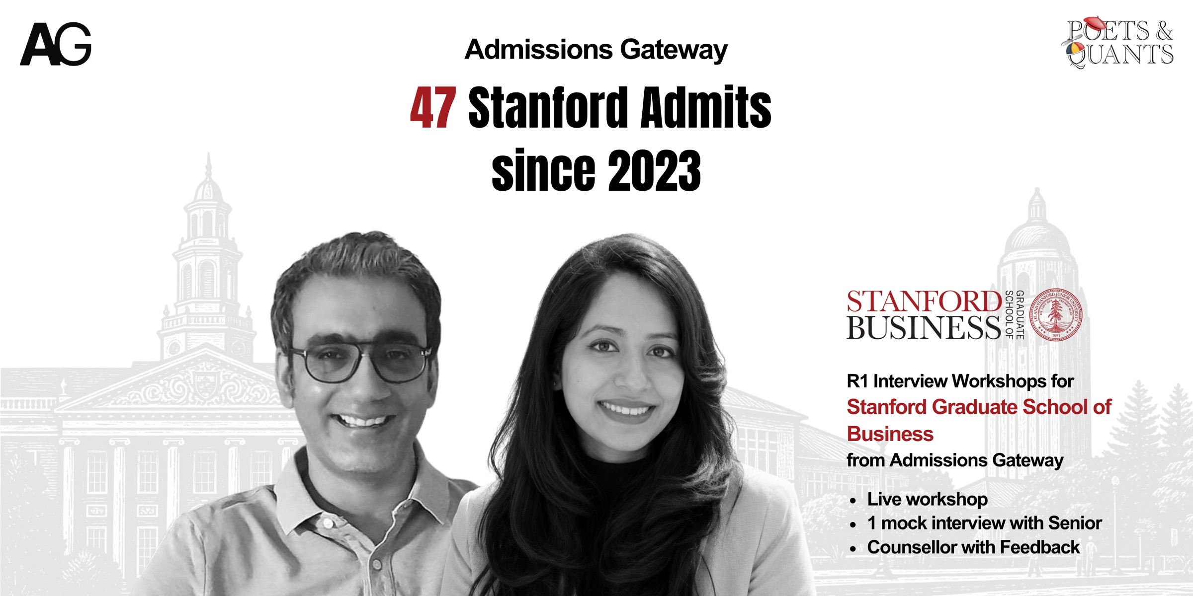 Round 1 interview workshops for Stanford GSB from Admissions Gateway