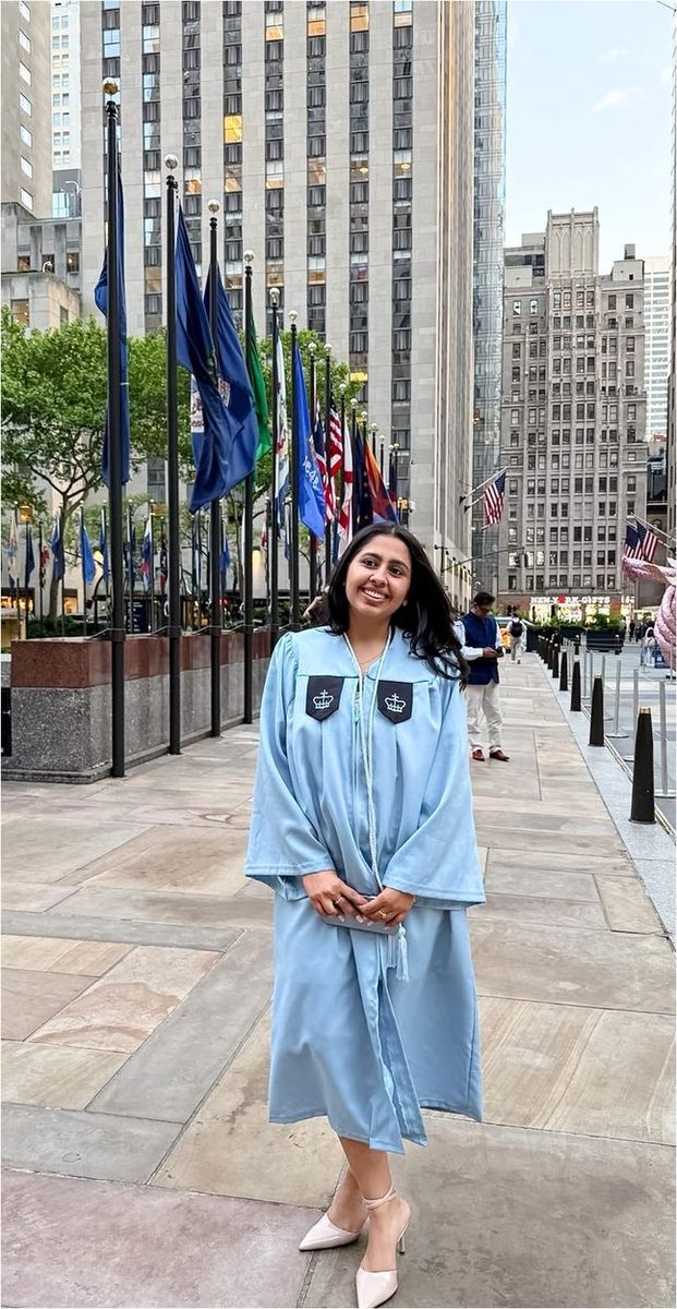 Navya Sahani at her Columbia commencement